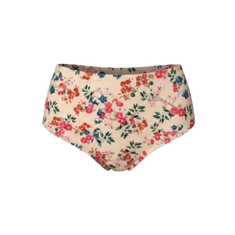 The High Waist Bikini Bottom Eco Nylon in Riviera Floral Andie Swim