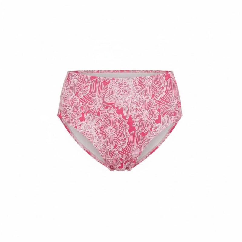The High Waist Bikini Bottom in Garden Jacquard Peachy Andie Swim