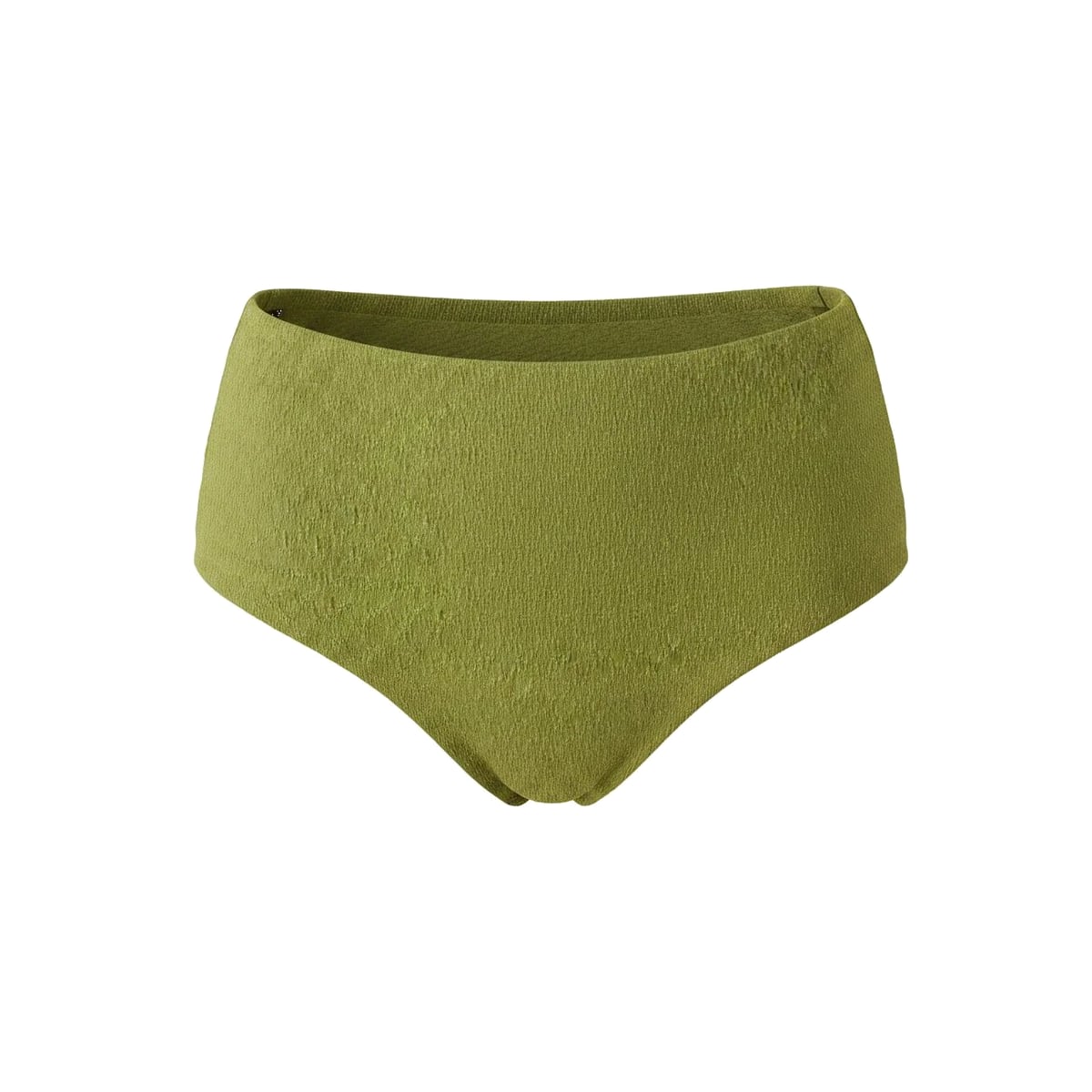 The High Waist Bikini Bottom in Shimmer Cactus Andie Swim