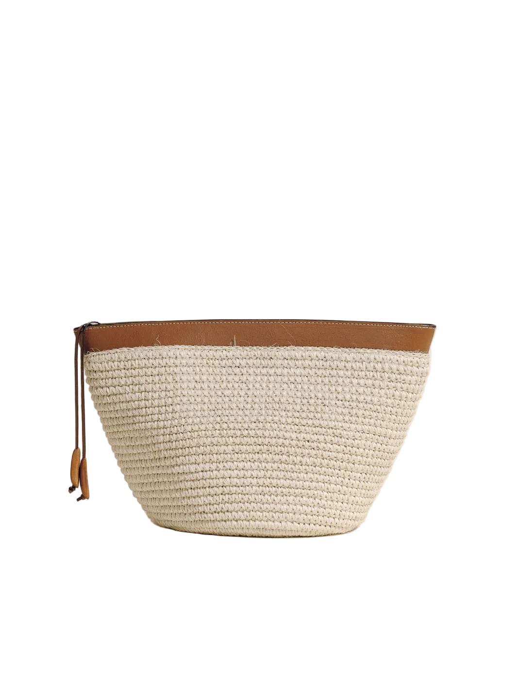 The Large Zip Clutch in Natural Cognac Hunting Season