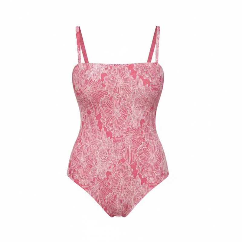 The Mersea One-Piece in Garden Jacquard Peachy Classic Andie Swim