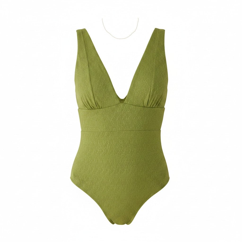 The Mykonos One-Piece in Shimmer Cactus Classic Andie Swim
