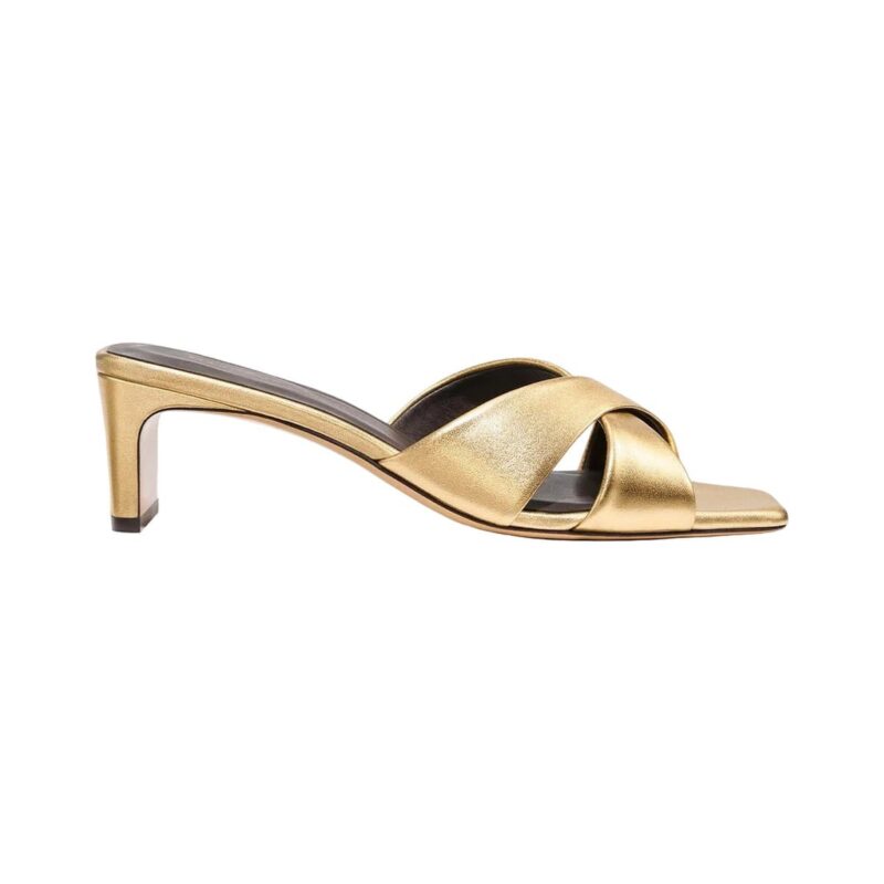 The Selene 50 Mule in Gold Nappa Margaux