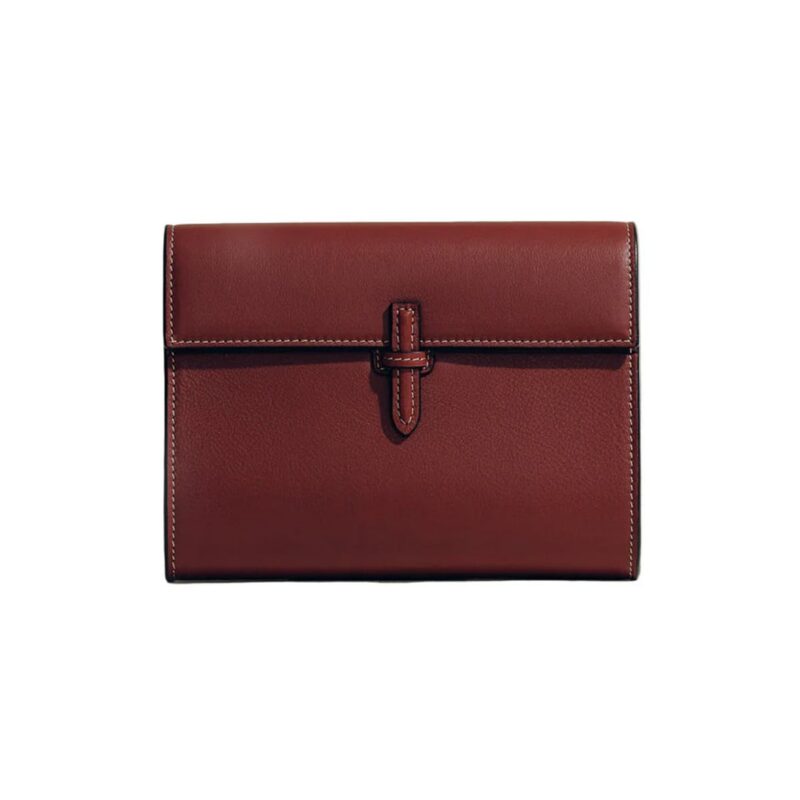 The Small Soft Clutch in Deep Red Nappa Hunting Season