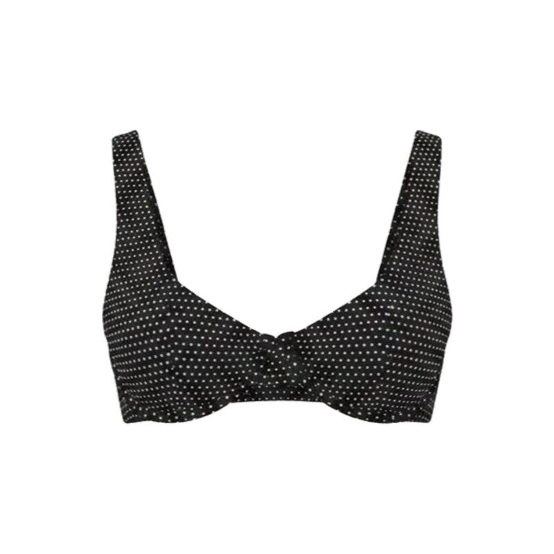The Verda Bikini Top Polka Dot in Black Dot Andie Swim