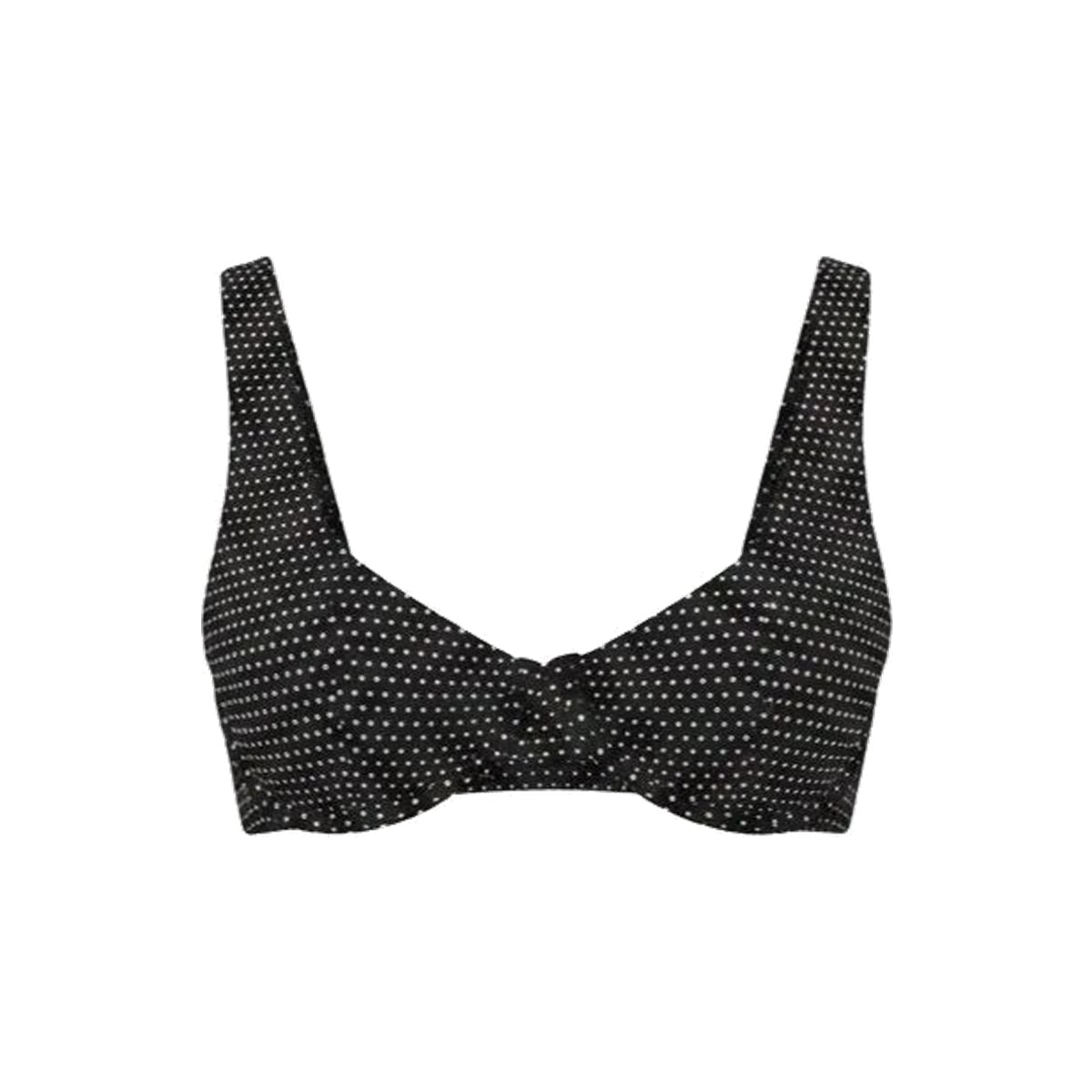 The Verda Bikini Top Polka Dot in Black Dot Andie Swim