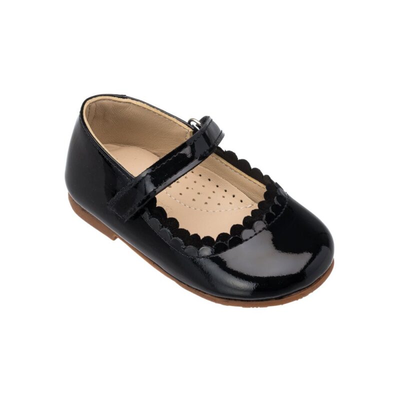 Toddler Aria Flats in Black Elephantito