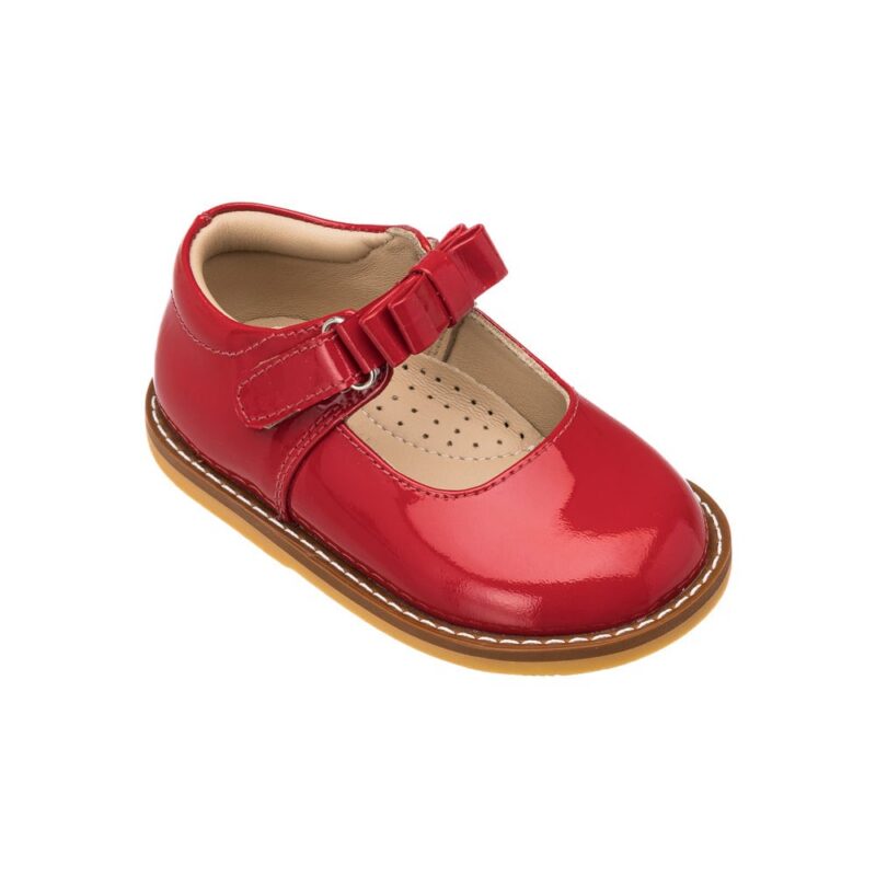 Toddler Mary Jane with Bow in Red Elephantito