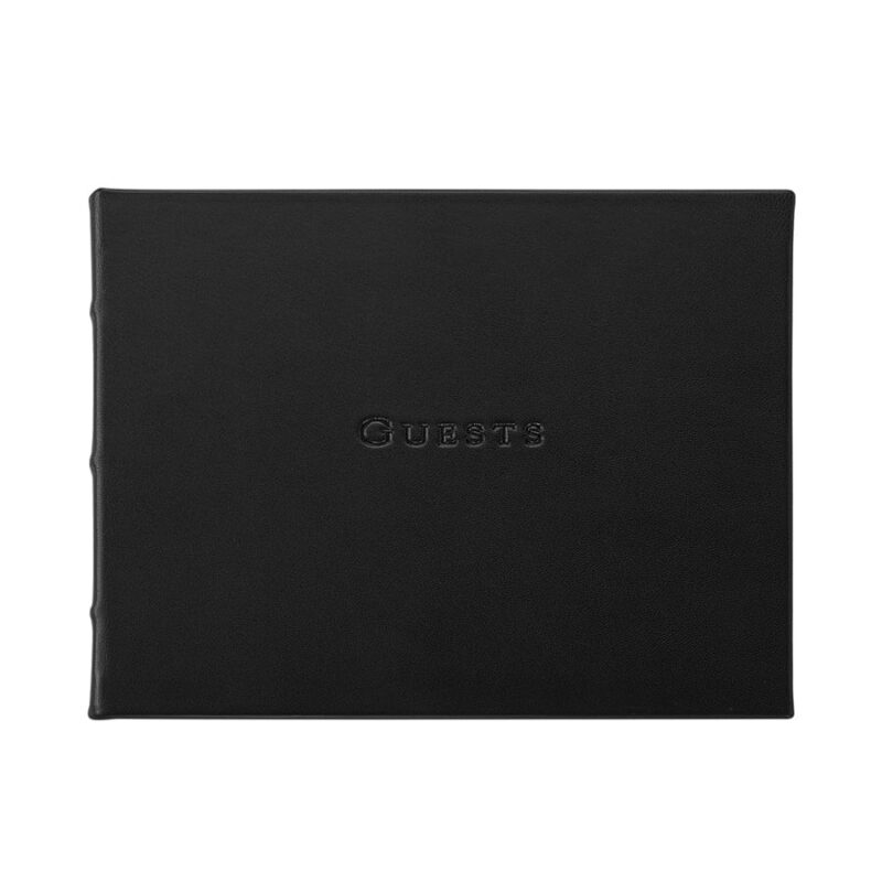 Traditional Leather Guest Book Graphic Image