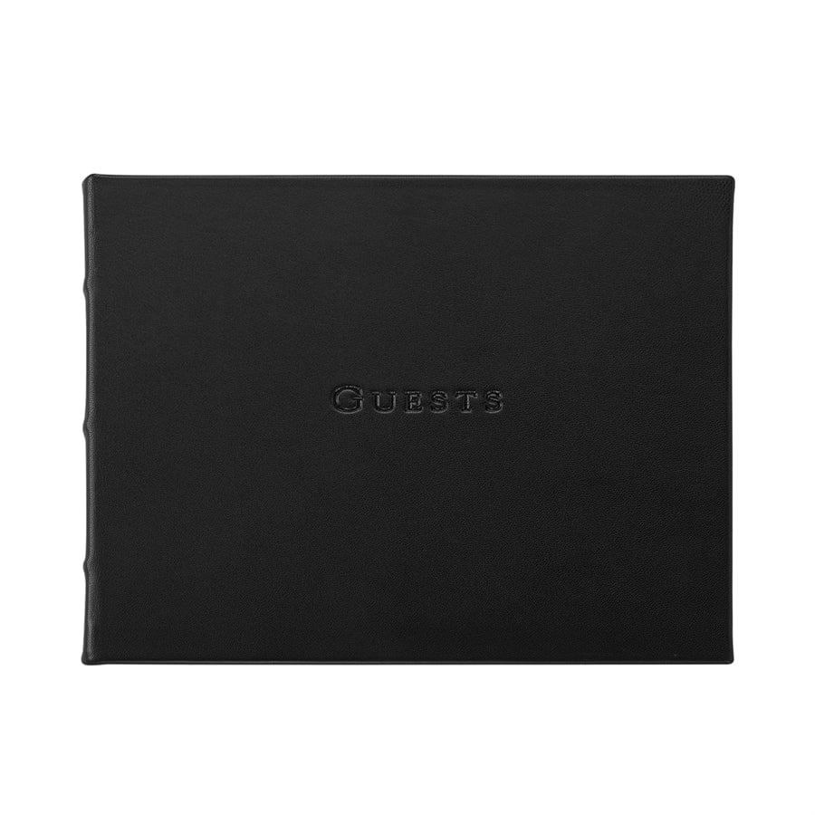 Traditional Leather Guest Book Graphic Image