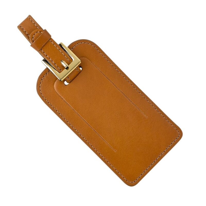 Traditional Leather Luggage Tag Graphic Image