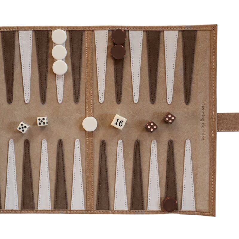 Travel Byron Backgammon Board Throwing Doubles