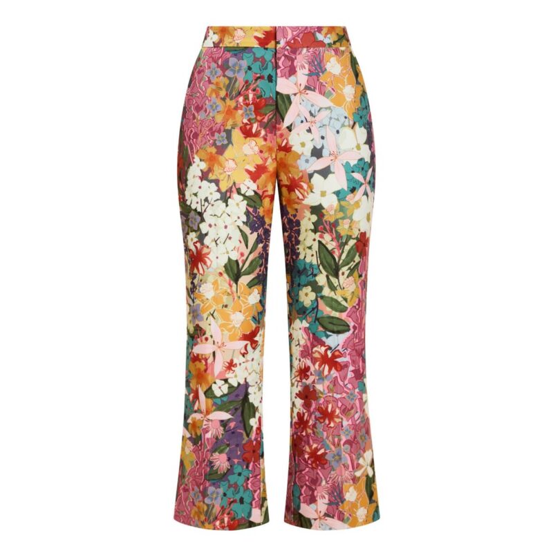 Tuxedo Crop Kick Pants in Midnight Meadows Mestiza New York