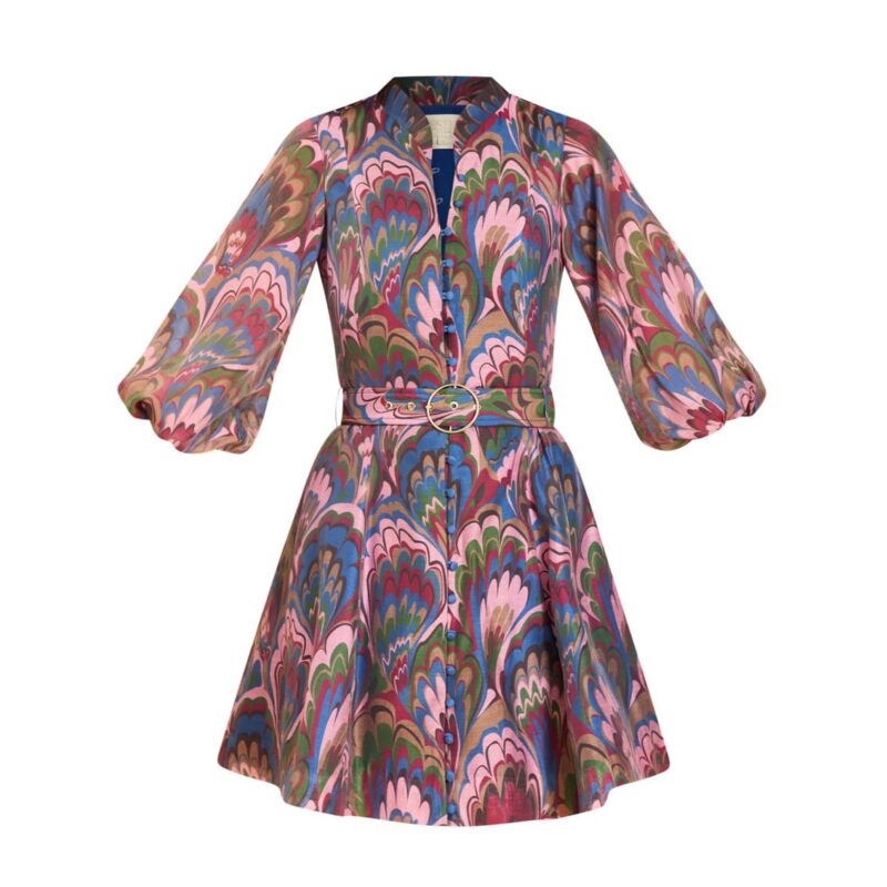 Valencia Mini Dress in Twilight Marble Mestiza New York