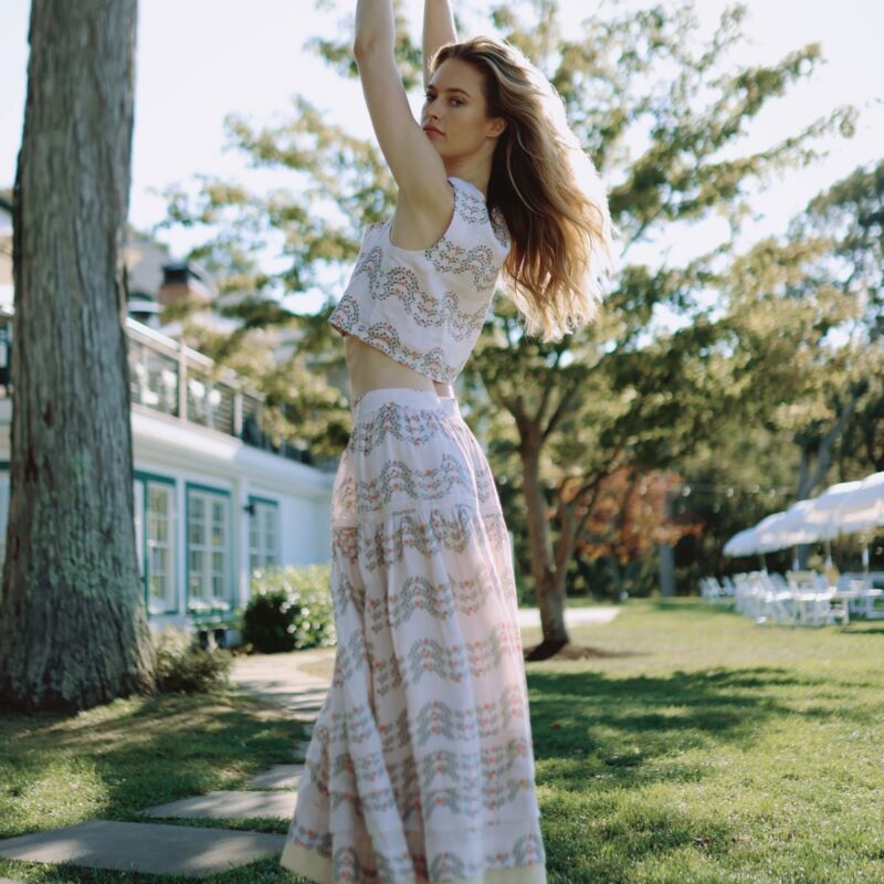 Vanessa Skirt in Floral Trellis Louise New York