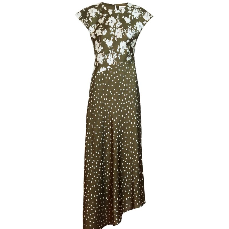 Violeta Dress in Fern/Cream Multi Tanya Taylor