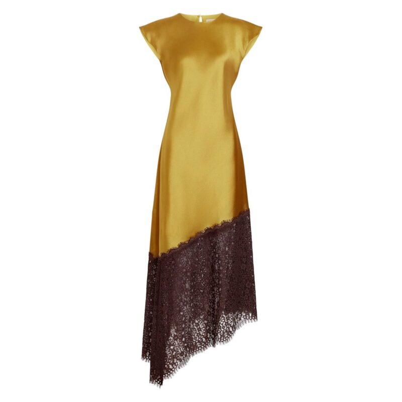 Violeta Lace Dress in Hazel/Dark Fig Tanya Taylor