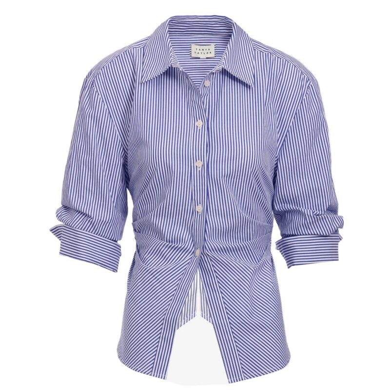 Winslet Top in Blue & Optice White Tanya Taylor