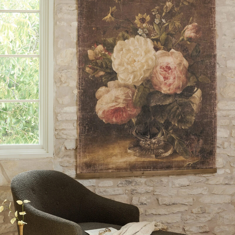 Oversized Vintage Spring Blooms Tapestry