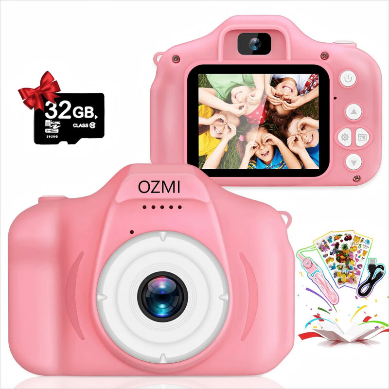 OZMI Camera for Kids with 32GB SD Card, Kids Camera for 3-8 years, for Christmas Birthday Gift-Pi...