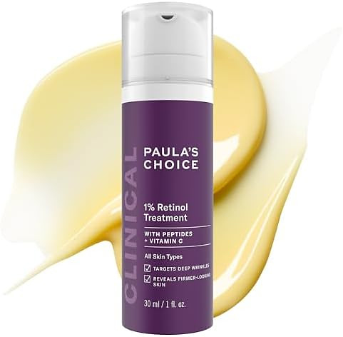 Paula's Choice CLINICAL 1% Retinol Face Treatment with Peptides, Vitamin C & Licorice Extract, An...