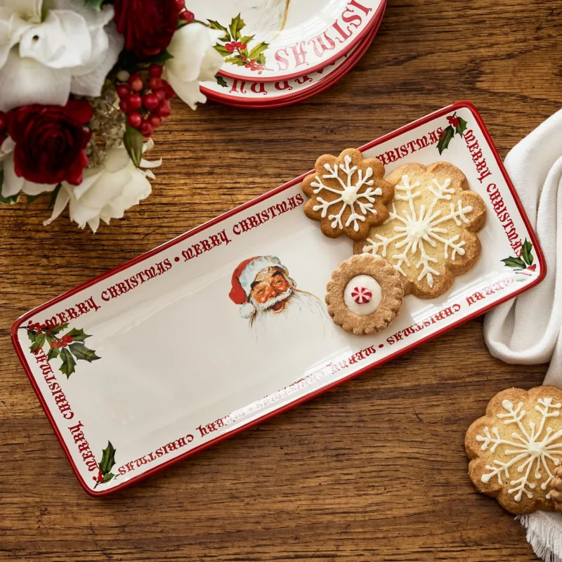 Norman Rockwell Stoneware Cookie Serving Platter