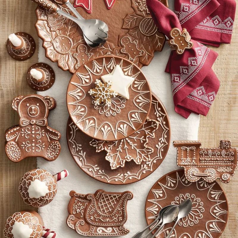 Gingerbread Stoneware Serveware Collection