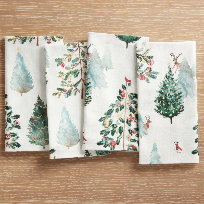 Christmas in the Country Cotton Napkins - Set of 4
