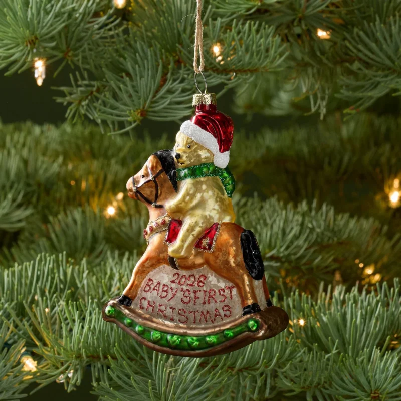 2026 Baby's First Christmas Rocking Horse Ornament