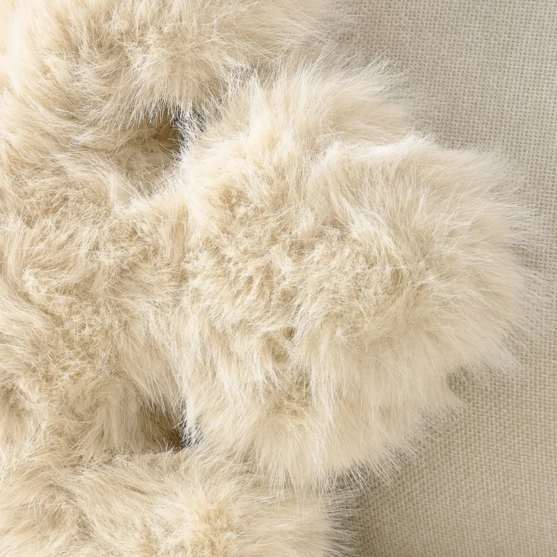 Sparkle Faux Fur Snowflake Shaped Pillow