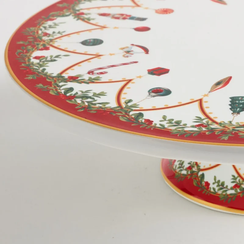 Nostalgic Christmas Icon Stoneware Cake Stand