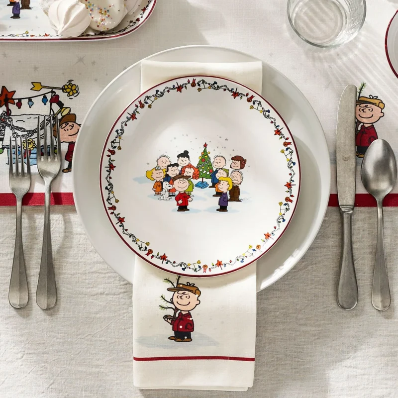 Peanuts™ Charlie Brown Christmas Stoneware Salad Plates - Set of 4