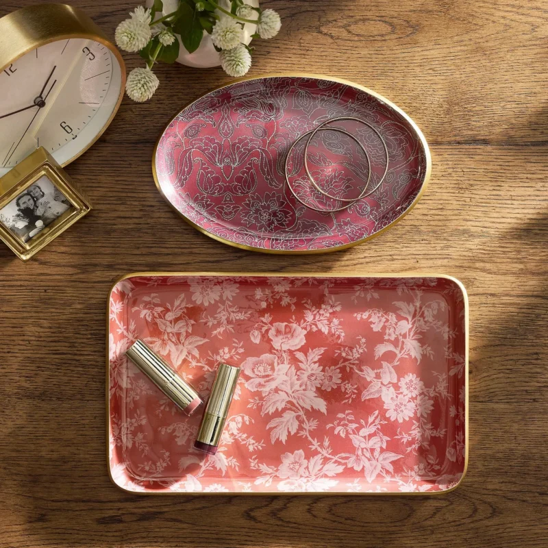 Festive Printed Enamel Tray