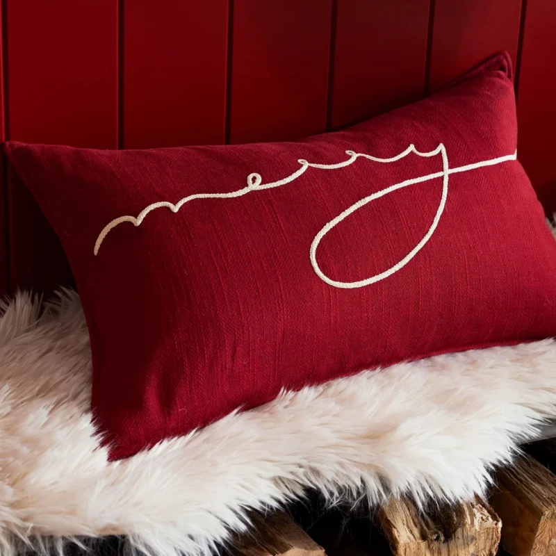 Merry Lumbar Pillow Cover