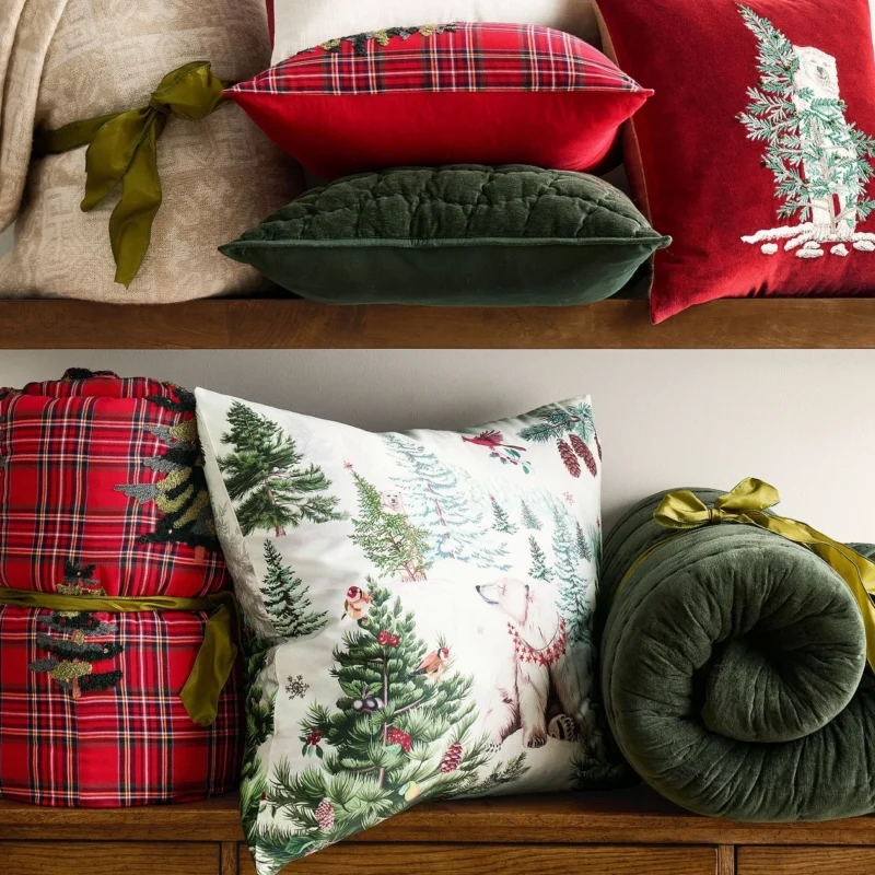 Elliott Tree Embroidered Plaid Duvet Cover
