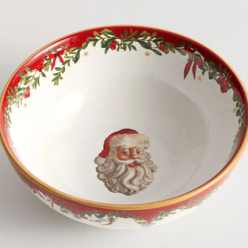 Nostalgic Christmas Stoneware Cereal Bowls - Set of 4