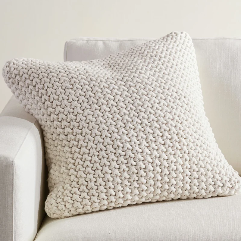 Bayside Seed Stitch Pillow Cover