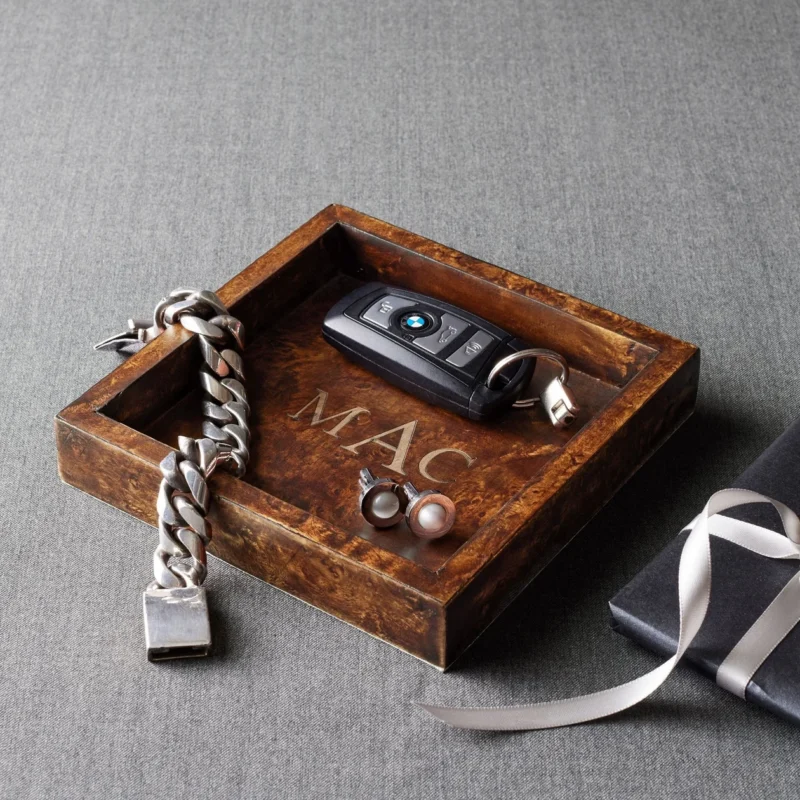 Burlwood Catchall Tray