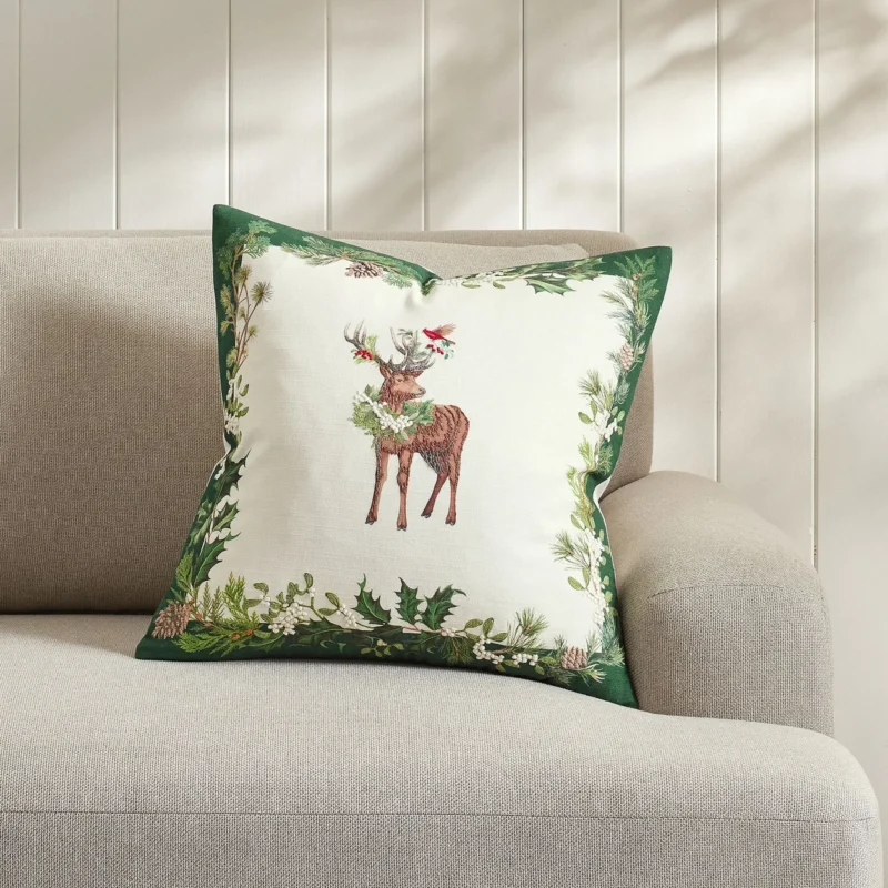 Stag & Spruce Pillow Cover