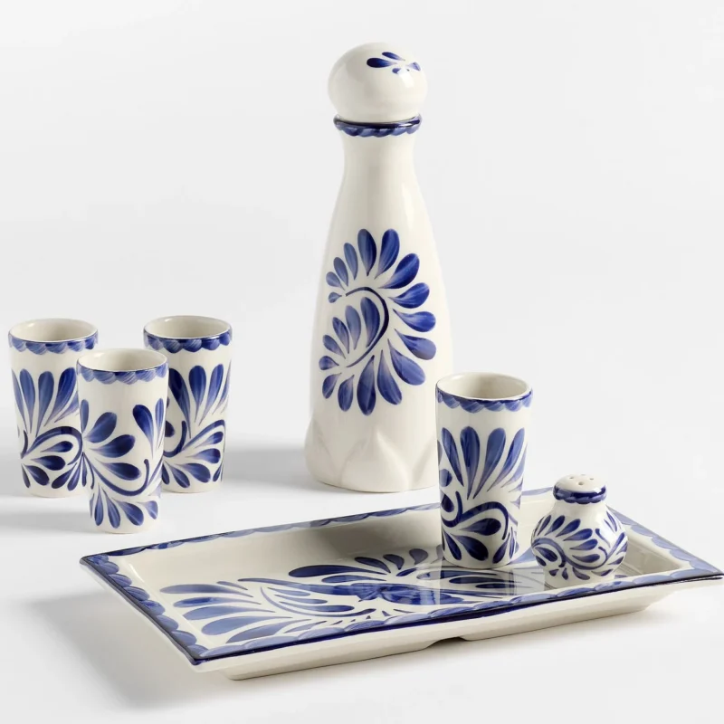 Puebla Porcelain Tequila Set