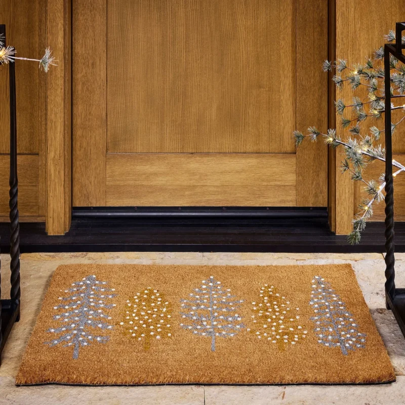Metallic Trees Light Up Doormat