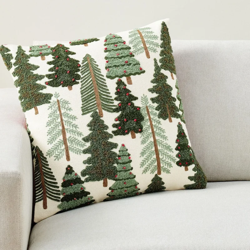 Pinecrest Embroidered Pillow Cover