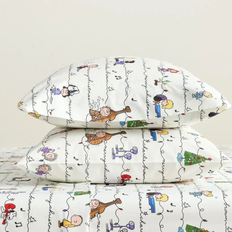 Charlie Brown™ Christmas Dancing Cursive Pillowcases - Set of 2