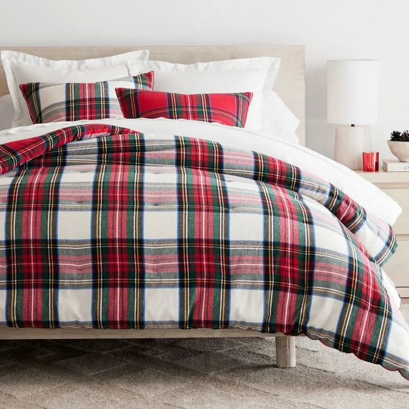 Stewart Plaid Flannel Reversible Comforter