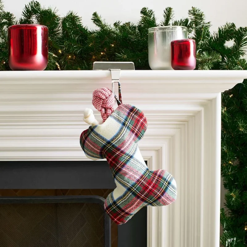 Stewart Plaid Bone Pet Stocking