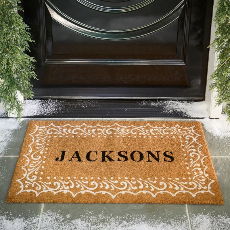 Personalized Gingerbread Doormat