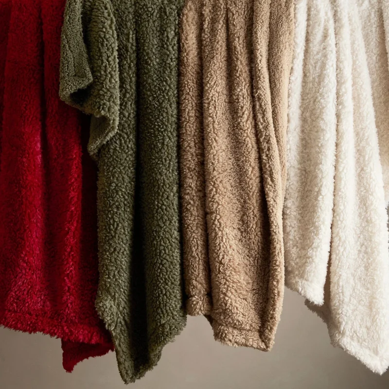 Fireside Cozy Sherpa Reversible Throw