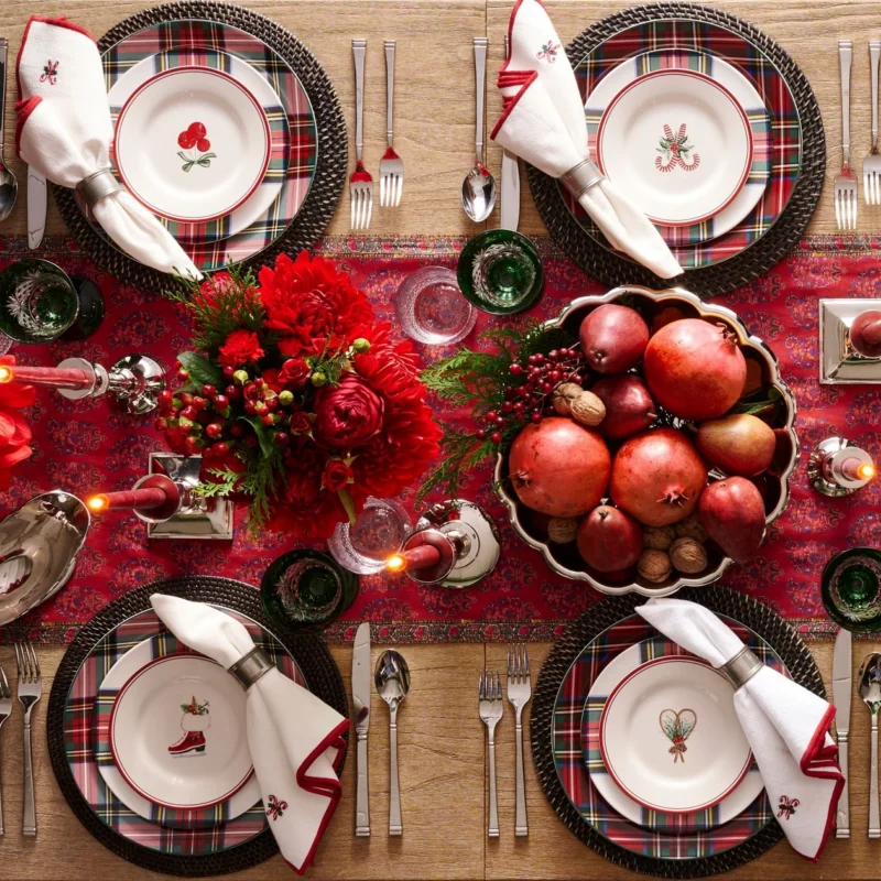 Stewart Plaid Stoneware Dinnerware Sets