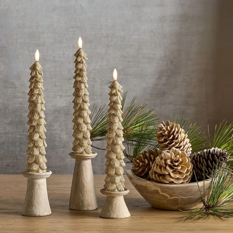 Flameless Tree Taper Candle