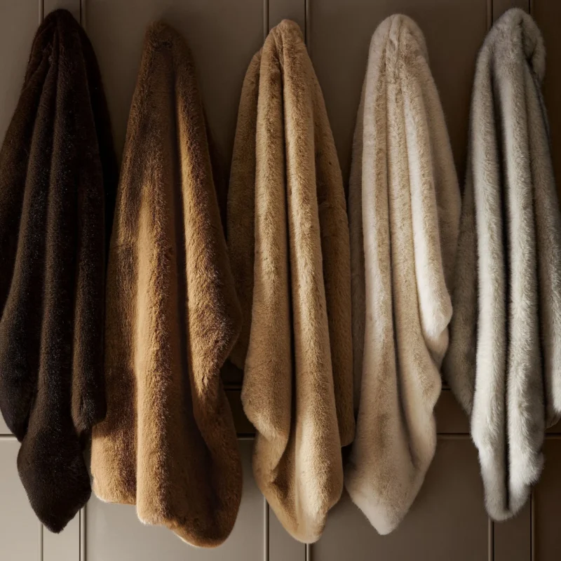 Faux Fur Mink Throw